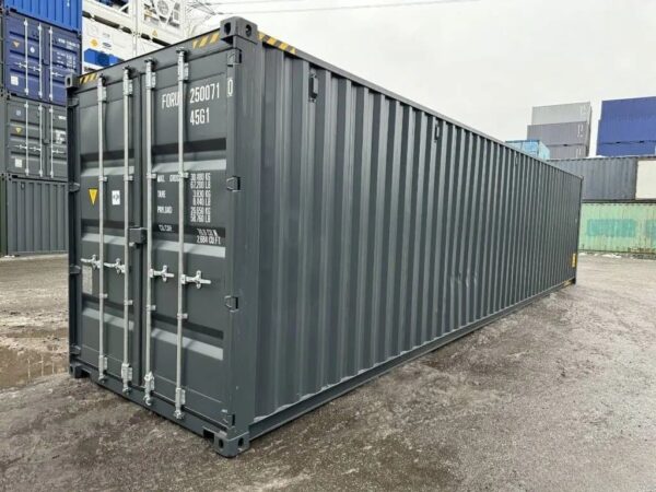 Container 40′ High Cube Double Door Nuovo (2023) – RAL 7016