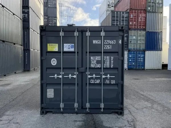 Container 20 Piedi Nuovo con Pavimento in Acciaio e Luce – RAL 7016 - immagine 7