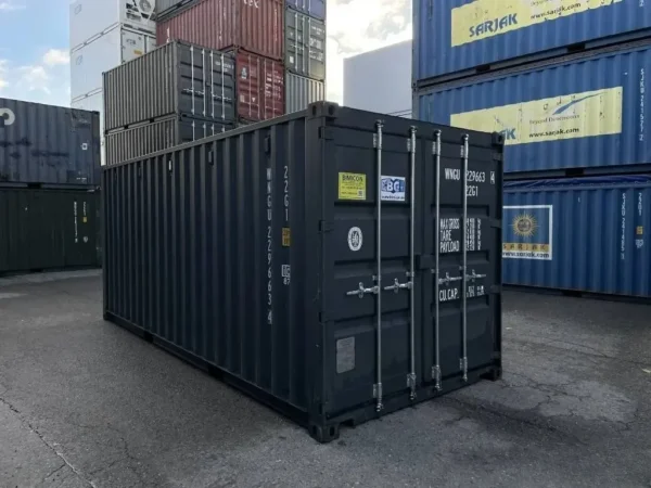 Container 20 Piedi Nuovo con Pavimento in Acciaio e Luce – RAL 7016 - immagine 8